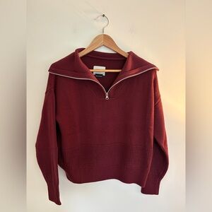 WMenswear wool zip sweater